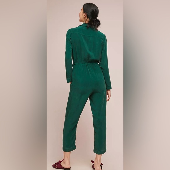 Corey Lynn Calter Emerald Jumpsuit with Tie Waist - Picture 3 of 7